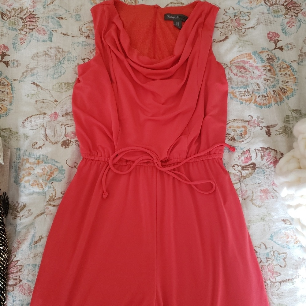 Donna Ricco Coral Jumpsuit